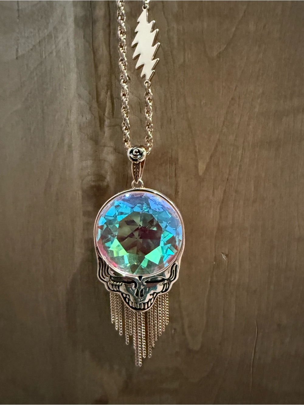 Meghan Fabulous Grateful Dead sun catcher necklace